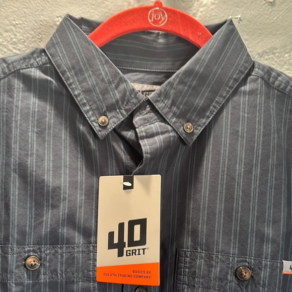 Black Casual Button Down Shirt with Vertical Stripes - Picture 5 of 9